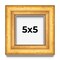 5x5 Deep Shadow Box Picture Frame with UV-Resistant Acrylic & Acid Free Backing, Available in 4 Finishes - Gold, Silver, Brown, White